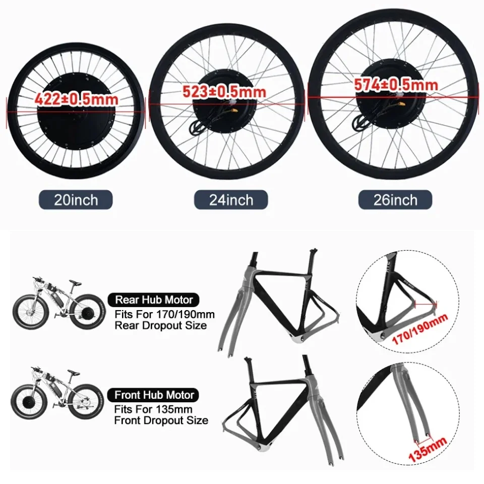 72V 3000W Snow Bike Conversion - Ebike Conversion Kit 72V 3000W recension och pris