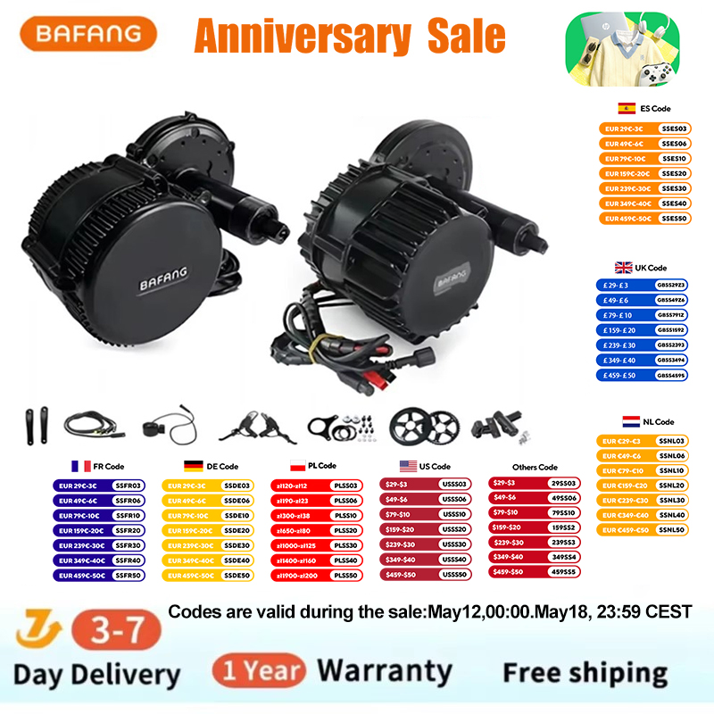 Bafang BBSHD 1000W 52V 48V 68m - Mid Drive Motor Kit 52V 1000W recension och pris