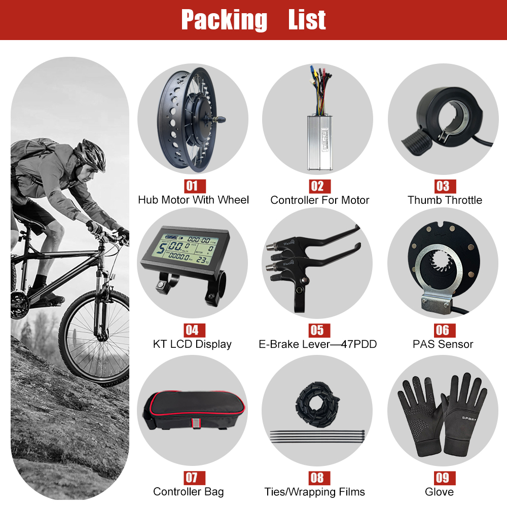 Fat E-Bike Conversion Kit 48V  - 72V 5000W Hub Motor Kit recension och pris