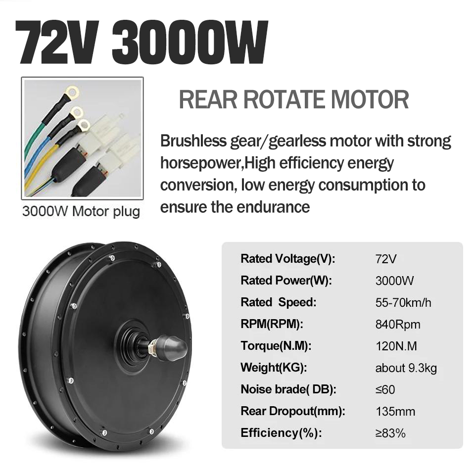 72V 3000W E Bike Conversion Ki - Ebike Conversion Kit 72V 3000W recension och pris